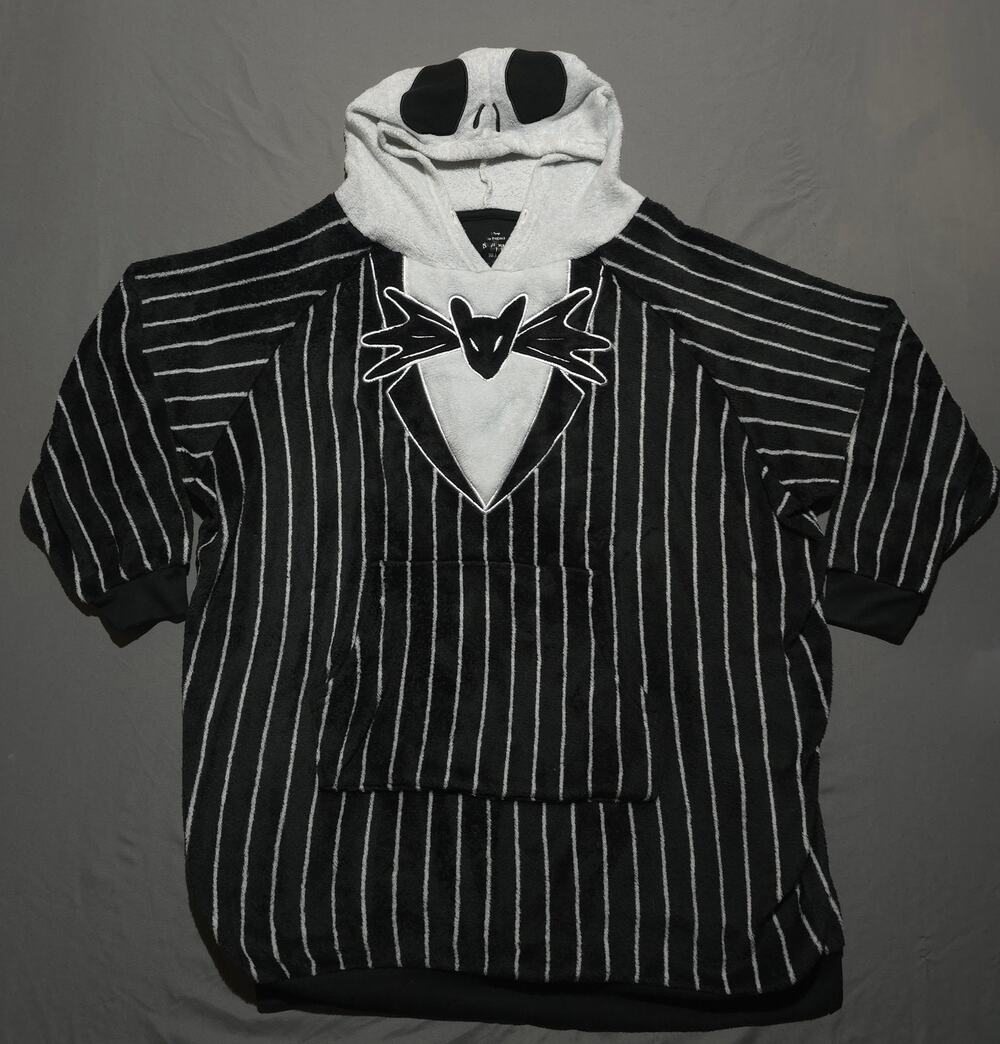 Disney Jack Skellington Nightmare Before Christmas Hooded Sleep Shirt XL